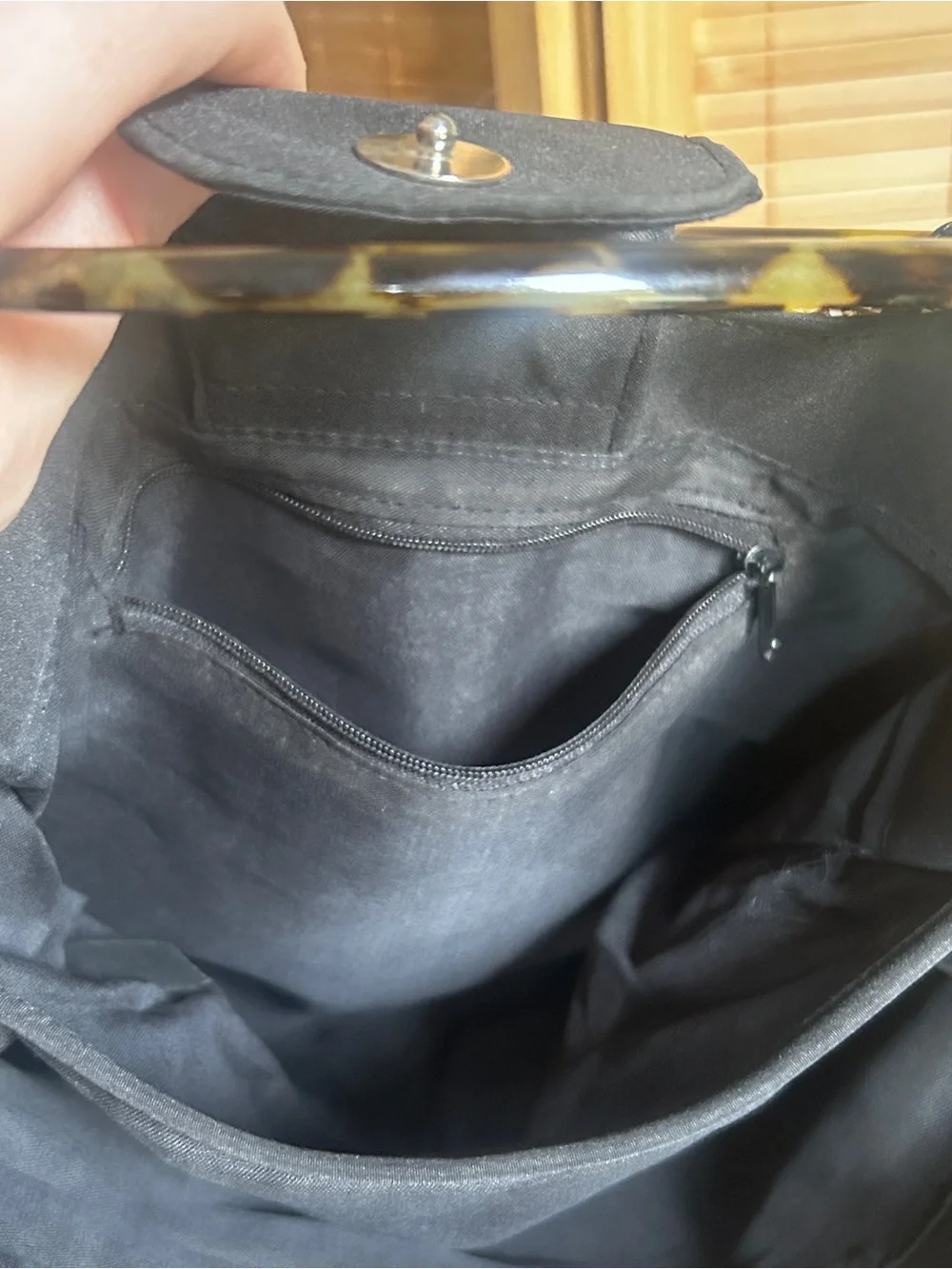 Handbag with Tortoiseshell Handles